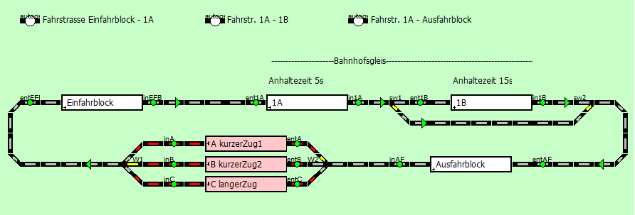 Geteiltes Bahnhofsgleis Geteiltes Bahnhofsgleis