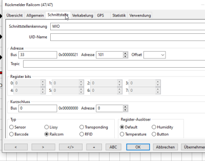 Rückmelder Schnittstelle Rückmelder Schnittstelle