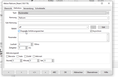 Aktion Railcom Reset Aktion Railcom Reset